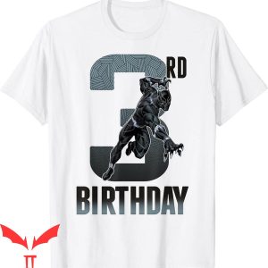 Black Panther Birthday T-Shirt Action Pose 3rd Birthday