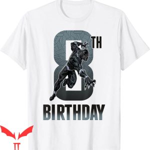 Black Panther Birthday T-Shirt Action Pose 8th Birthday