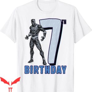 Black Panther Birthday T-Shirt Marvel 7th Birthday Tee