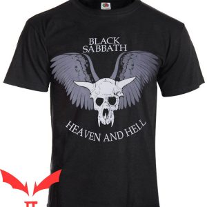 Black Sabbath Heaven And Hell T-Shirt Skull With Wing Tee