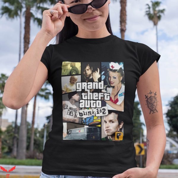 Blink 182 Enema Of The State T-Shirt GTA Style Rock Band