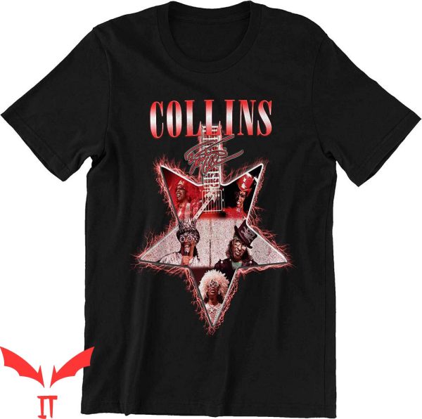 Bootsy Collins T-Shirt Bass Signature Singer Retro Tee