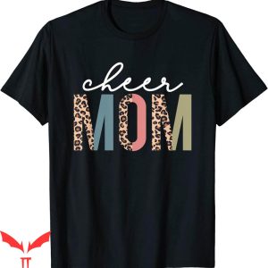 Cheer T-Shirt Cheer Mom Leopard Cheerleader Bleached