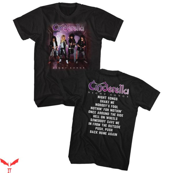 Cinderella Band T-Shirt Night Songs Album Rock Music Retro