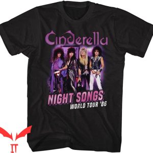 Cinderella Band T-Shirt Rock Band Night Songs Tour Tee