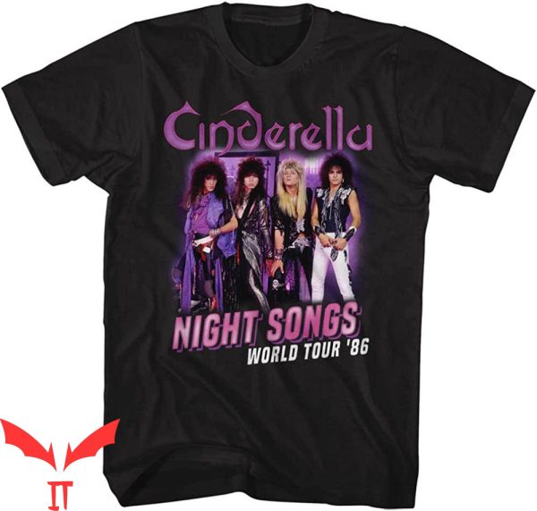 Cinderella Band T-Shirt Rock Band Night Songs Tour Tee