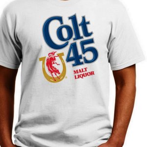 Colt 45 T-Shirt Malt Liquor Classic Beer Logo Tee Shirt