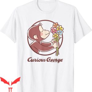 Curious George Birthday T-Shirt Flower Bouquet Poster Tee