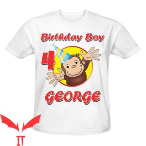 Curious George Birthday T-Shirt Funny Family Party Tee
