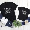 Dad And Me T-Shirt Father And Son Matching Player 1 Player 2