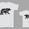 Dad And Me T-Shirt Papa Bear Baby Bear Father’s Day Tee
