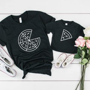 Dad And Me T-Shirt Parent Child Pizza Matching Family Shirt