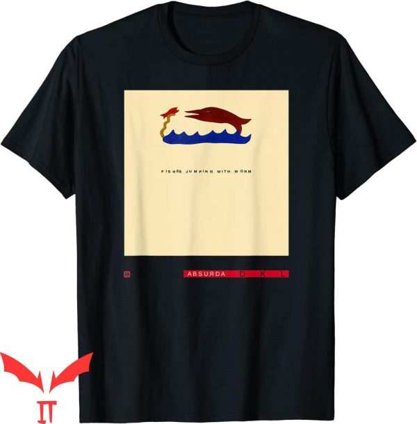 David Lynch T-Shirt Fishes Jumping With Worm Cool Style