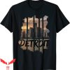 Detroit Lines T-Shirt City Sky Line Michigan Trendy Tee