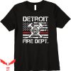 Detroit Lines T-Shirt Michigan Fire Department Thin Red Line
