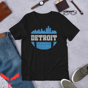 Detroit Lines T-Shirt Retro Football Vintage City Skyline