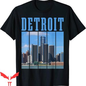 Detroit Lines T-Shirt Skyline 313 Michigan Vintage Pride