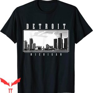 Detroit Lines T-Shirt Skyline Michigan Pride Vintage Tee
