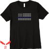 Detroit Lines T-Shirt Thin Blue Line Heart Police Officer Mi