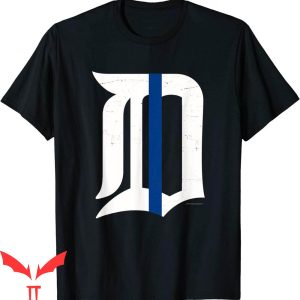 Detroit Lines T-Shirt Thin Blue Line Michigan Police Tee