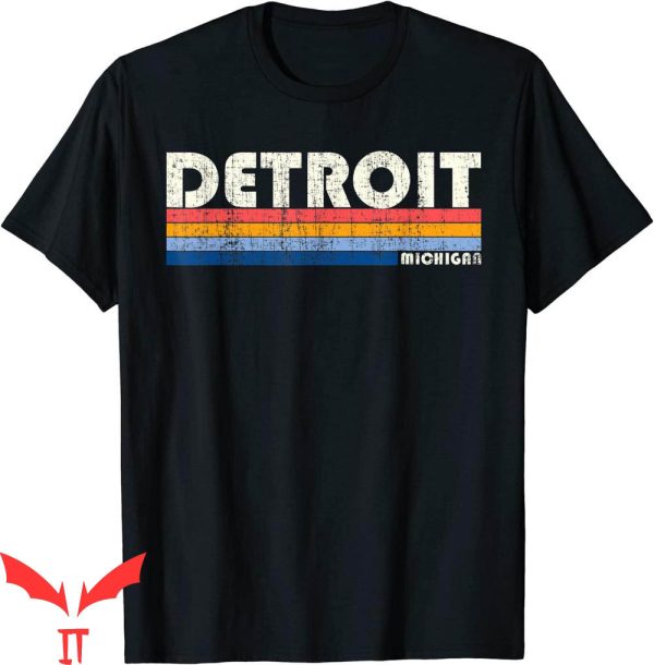 Detroit Lines T-Shirt Vintage 70s 80s Style Detroit Mi Tee