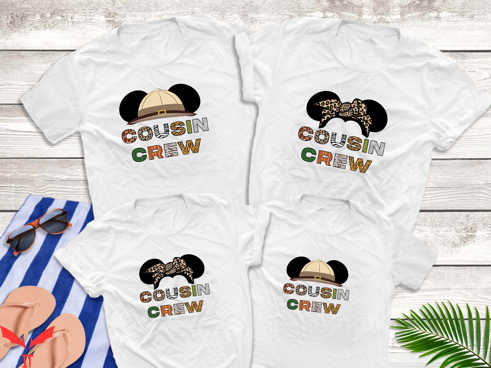 Disney Cousin Crew T-Shirt Safari Trip Mickey And Minnie