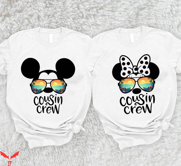 Disney Cousin Crew T-Shirt Sunglasses Mickey Head Trip