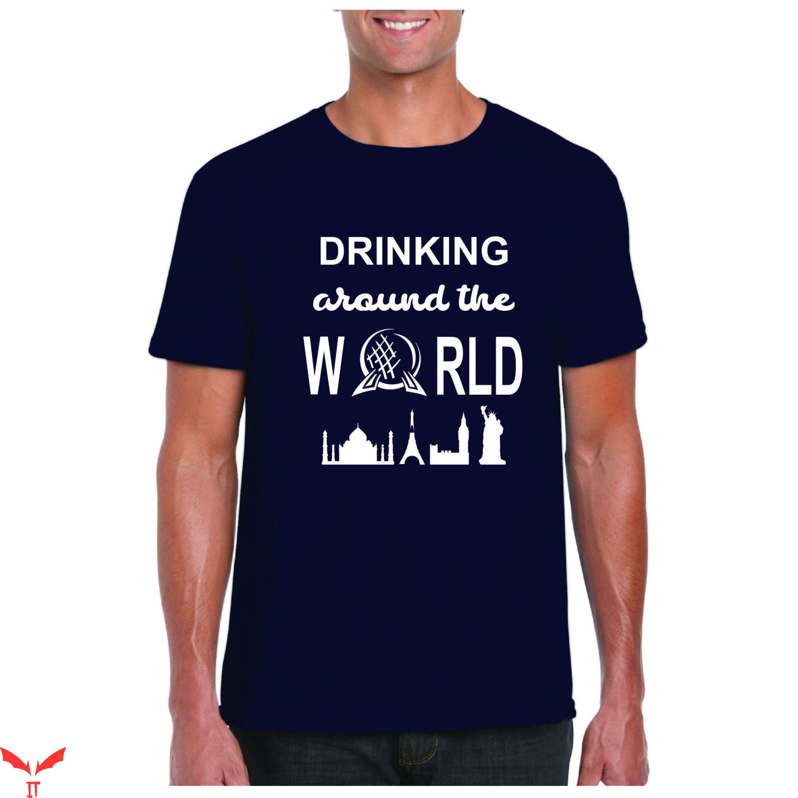 Disney Drinking Around The World T-Shirt Alcohol Checklist