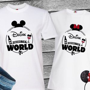 Disney Drinking Around The World T-Shirt Disneyworld Epcot