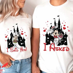 Disney Husband And Wife T-Shirt I Asked And I Said Yes