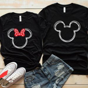 Disney Husband And Wife T-Shirt Mickey Minnie Bride Groom