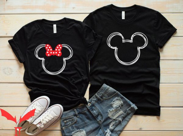 Disney Husband And Wife T-Shirt Mickey Minnie Bride Groom