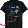 Dog Lover T-Shirt I Love My Dachshund Best Dog Paw Print