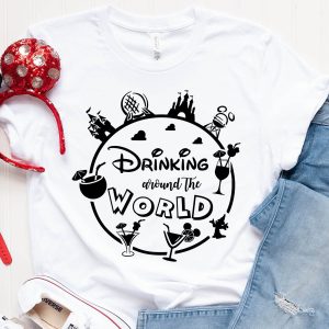 Drink Around The World Epcot T-Shirt Drinking Disney Trip