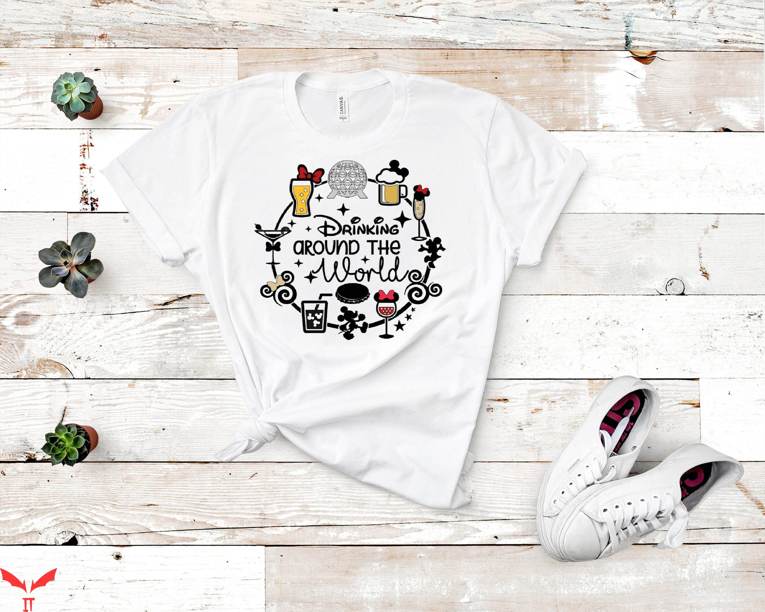 Drink Around The World Epcot T-Shirt Epcot World Showcase Drink Around The World Epcot T-Shirt Epcot World Showcase