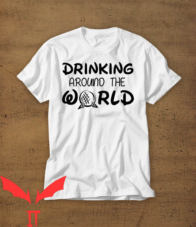 Drink Around The World Epcot T-Shirt Food And Wine Festival Drink Around The World Epcot T-Shirt Food And Wine Festival