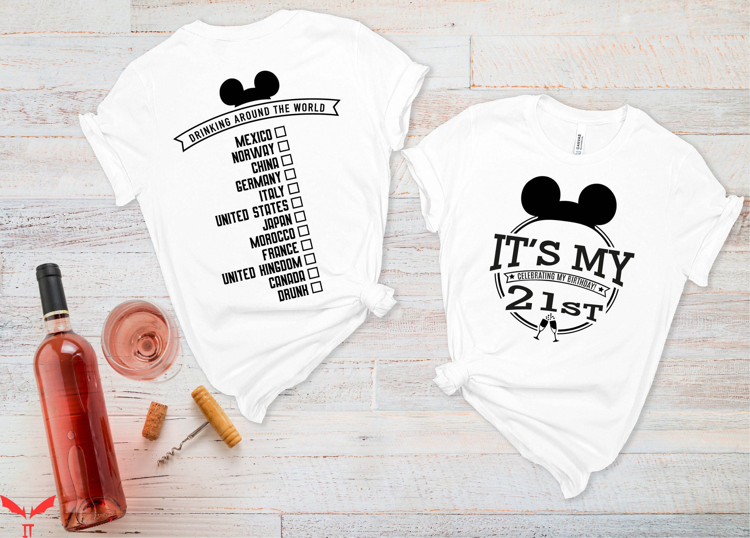 Drink Around The World Epcot T-Shirt It's My 21st Drinking Drink Around The World Epcot T-Shirt It's My 21st Drinking
