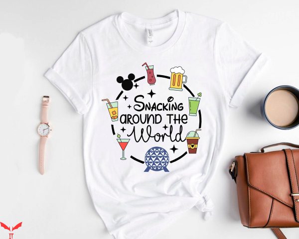 Drink Around The World Epcot T-Shirt Snacking Birthday