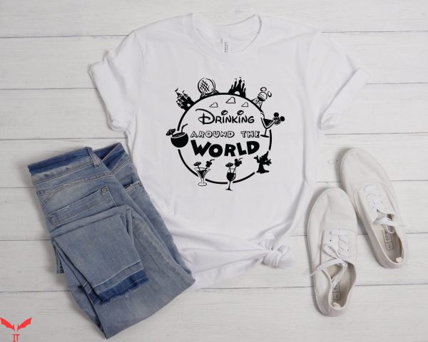 Drink Around The World Epcot T-Shirt Trip Disney Vacation