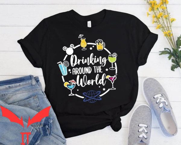 Drink Around The World Epcot T-Shirt Vacation Drinking Tank