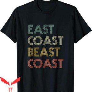 East Coast T Shirt Beast Coast Vintage Retro Design Tee