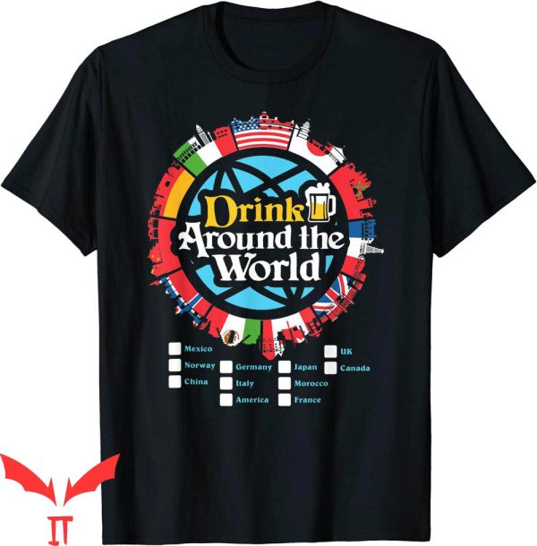 Epcot Drink Around The World T-Shirt Drinking Showcase