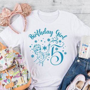 Frozen For Birthday T-Shirt 5th Birthday Queen Elsa Princess