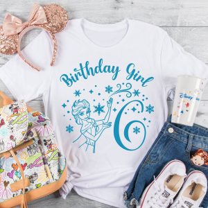 Frozen For Birthday T-Shirt 6th Birthday Queen Elsa Princess