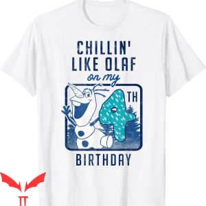 Frozen For Birthday T-Shirt Like Olaf On My 4th Birthday