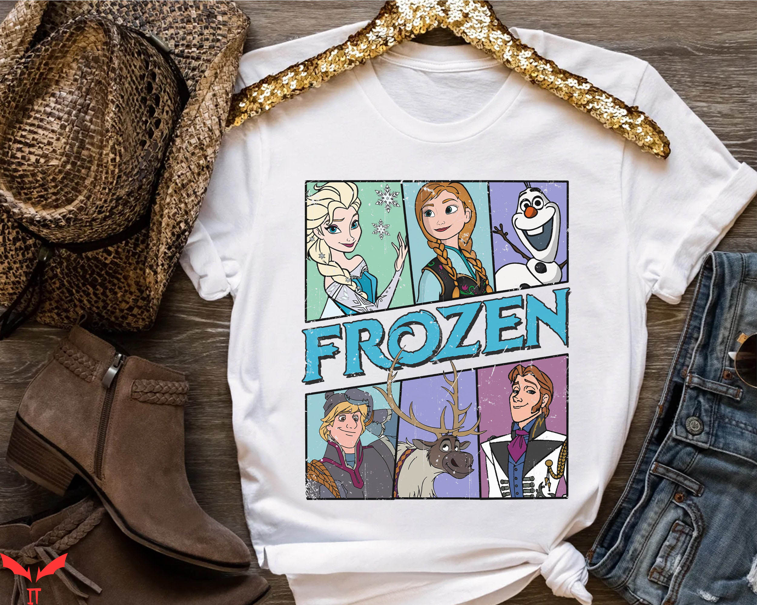 Frozen For Birthday T-Shirt Vintage Frozen Characters Retro