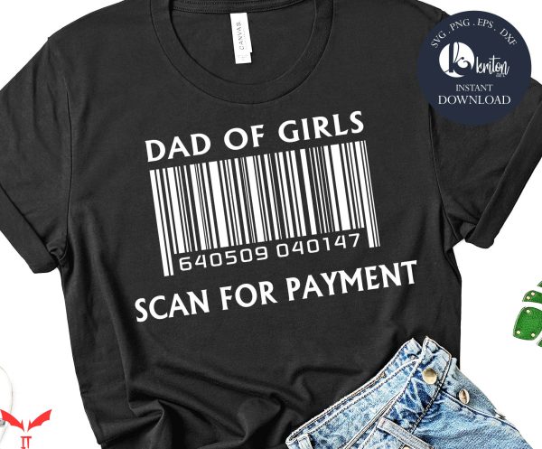 Girl Dad T-Shirt Dad Of Girls SVG T-Shirt