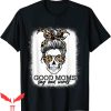 Good Moms Say Bad Words T-Shirt Messy Bun Leopard Bandana