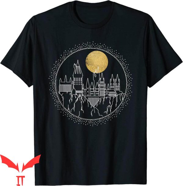 Harry Potter Birthday T-Shirt Hogwarts Full Moon Line Art