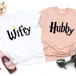 Harry Potter Couples T-Shirt Hubby And Wifey Valentine’s Day